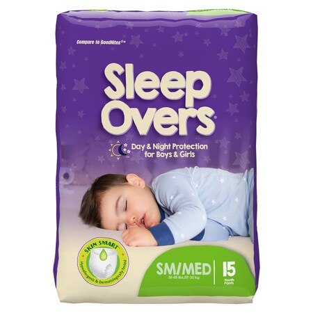 Cuties Sleep Overs Youth Underwear Small / Medium 45 to 65 lbs., PK 15 SLP05301